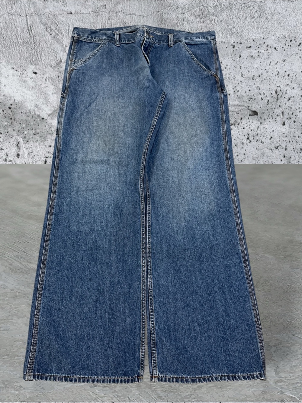 Old Navy Men’s Painters Pants, Blue Denim, Super Baggy, Size 40x36